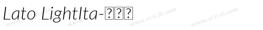 Lato LightIta字体转换